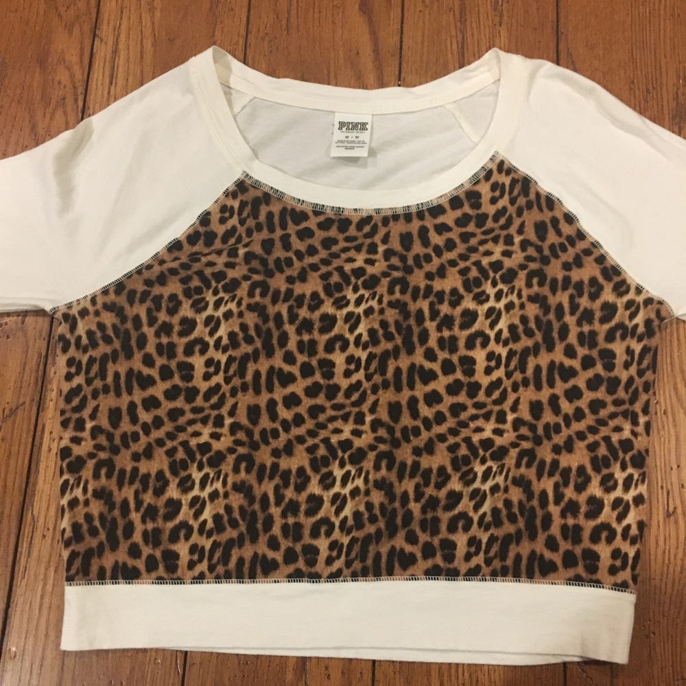 Victoria’s Secret Pink leopard print top medium